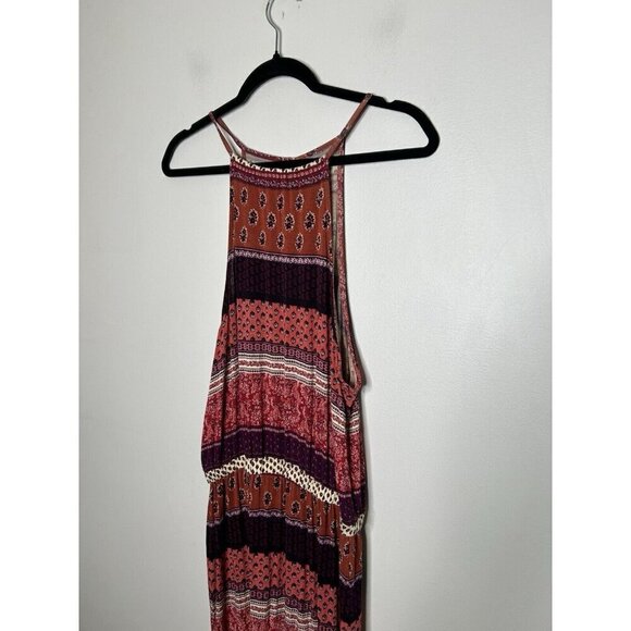 American Eagle Women Soft & Sexy Boho Floral Side Slit Maxi Dress Size Medium - Picture 3 of 10